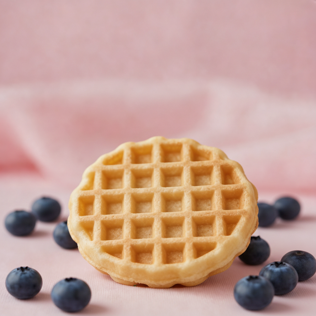 Blauwe bessen wafel