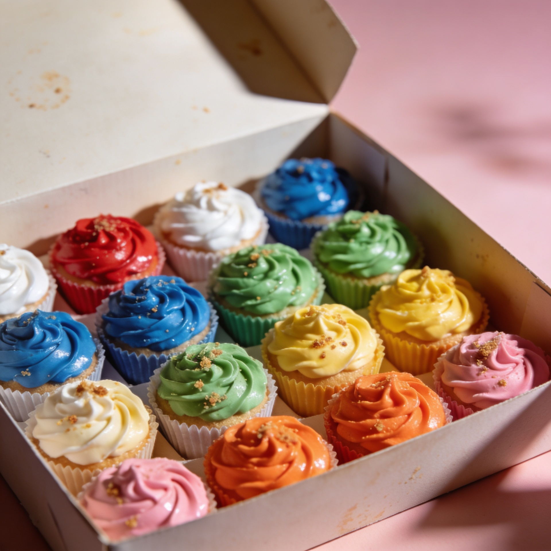 Doos van 12 stuks cupcakes suprise