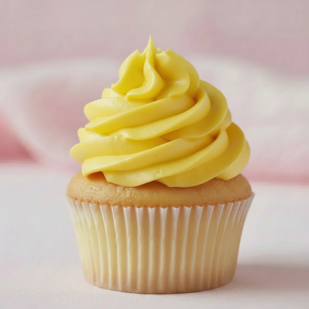 Cupcake met gele toef