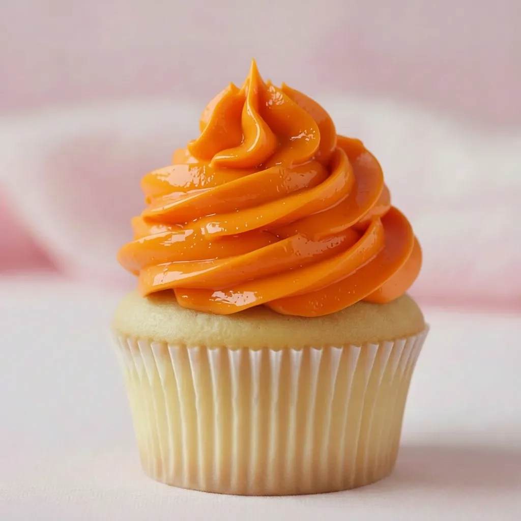 Cupcake met oranje toef