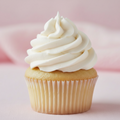 Cupcake met witte toef